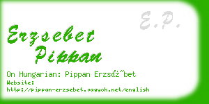 erzsebet pippan business card